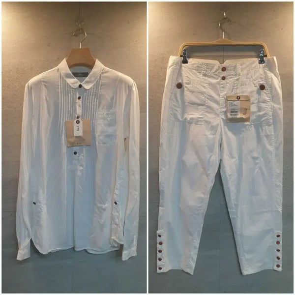 [BUNJANG] Jieor White Shirt & Pants Set / Jieor 화이트 셔츠& 팬츠. 셋업. 미착!