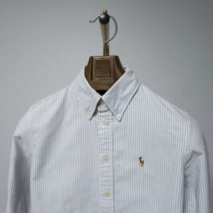 [BUNJANG] Polo Ralph Lauren Women's Blue Stripe Oxford Shirt XS / XS ) 폴로 랄프로렌 여성 블루 스트라이프 옥스포드 셔츠