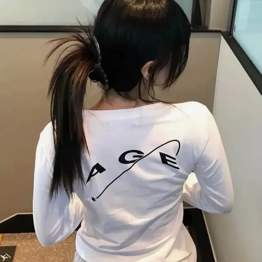 [BUNJANG] AGE Long Sleeve White / 에이지 롱슬리브 (화이트)