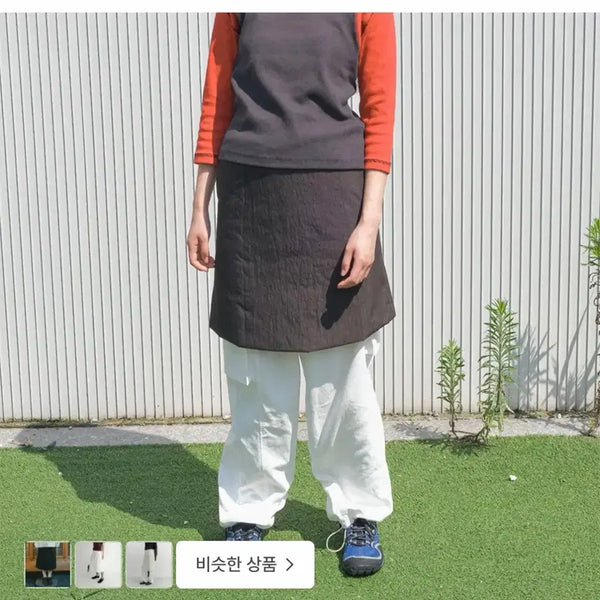 [BUNJANG] FESTO Padded Midi Skirt Dark Soil / 페스토 PADDED MIDI SKIRT DARK SOIL 패딩 스커트