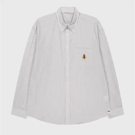 [BUNJANG] Heritage Floss Striped Shirt - Ivory / 헤리티지플로스 스트라이프 셔츠 아이보리