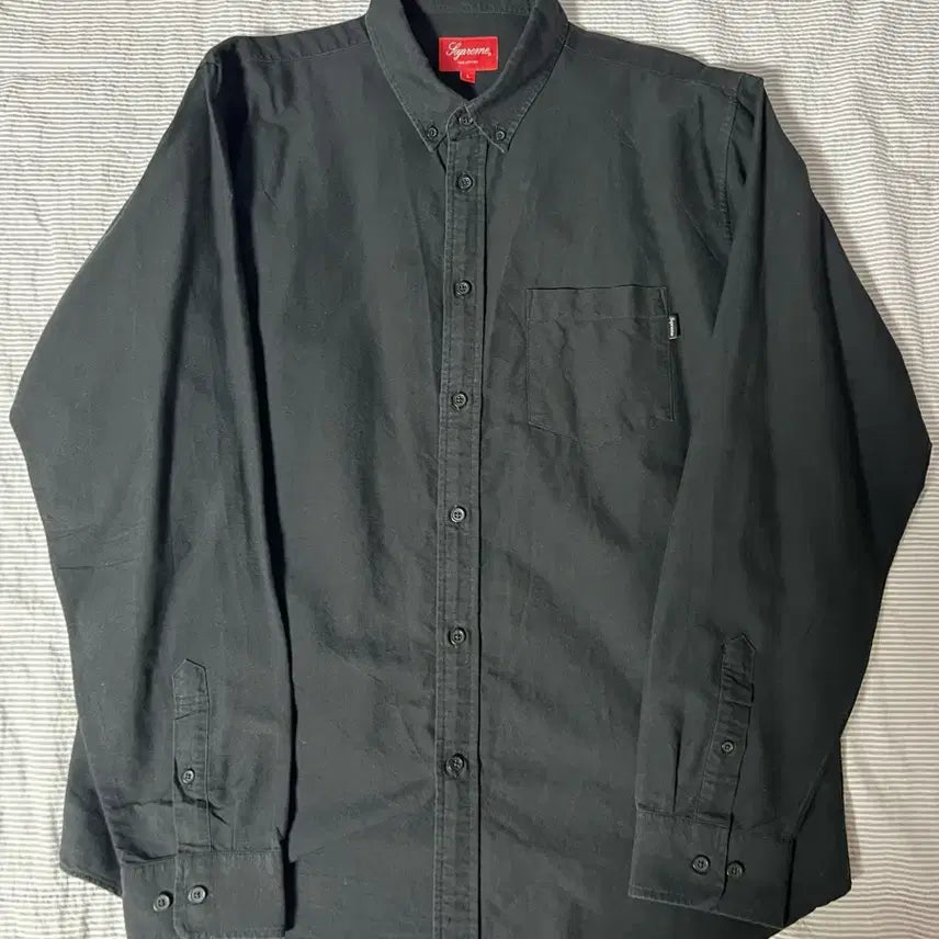 [BUNJANG] Supreme Pocket Oxford Shirt Black L / 슈프림 포켓 옥스퍼드 셔츠 블랙 L