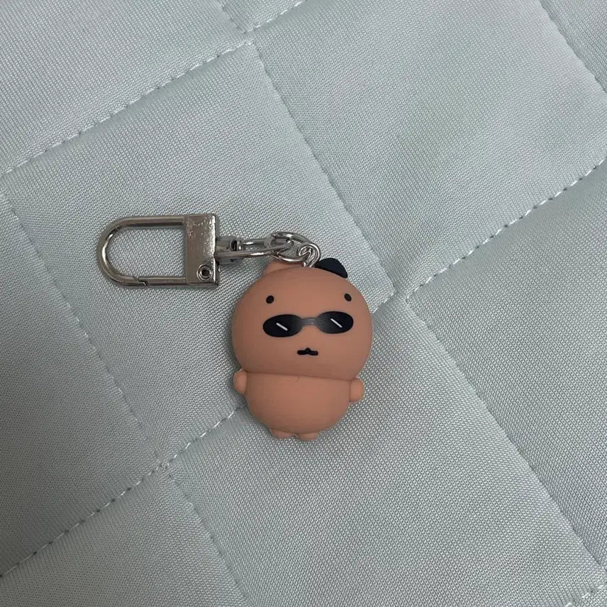[BUNJANG] Tanning Cat Figure Keyring / 눈멍냥이 태닝냥이 피규어 키링