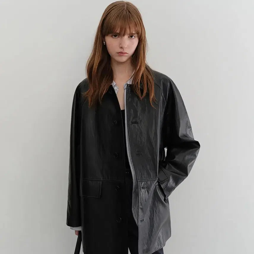 [BUNJANG] Dunst Unisex Lily Alter-Leather Half Jacket / 던스트 UNISEX LILY ALTER-LEATHER HALF JACKET