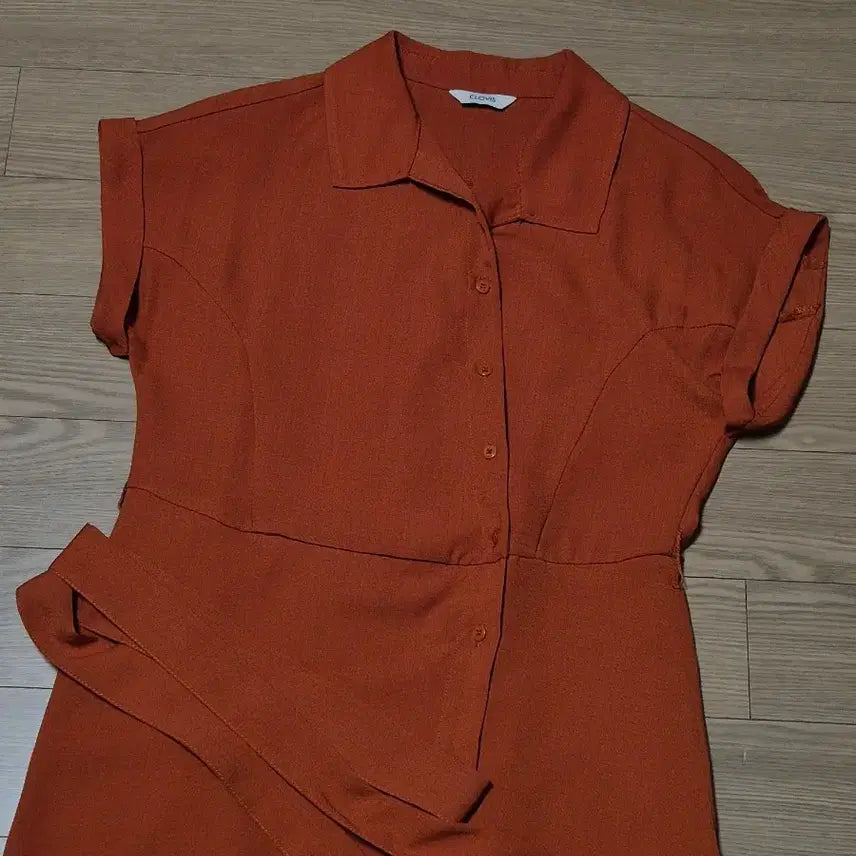 [BUNJANG] Shirt Dress Orange / 셔츠 원피스 오렌지