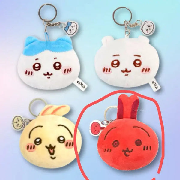 [BUNJANG] Unsealed Usagi Curry Face Mirror Plush Keyring / [개봉] 먼작귀 우사기 카레 먹은 얼굴 미러 봉제 키링