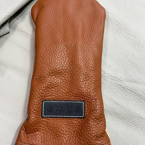 [BUNJANG] Genuine Leather Driver Headcover with Embossed Logo / 드라이버커버