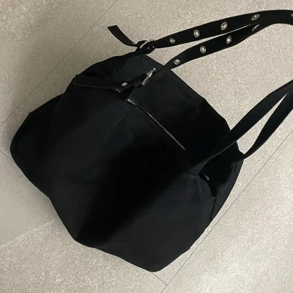 [BUNJANG] Black Big Vintage Shoulder Bag / 블랙 빅 빈티지 숄더백