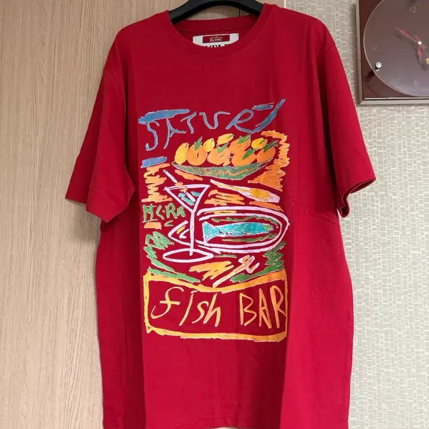 [BUNJANG] Satur Red Unisex T-Shirt / 새상품 세터 satur L 레드컬러 남여공용