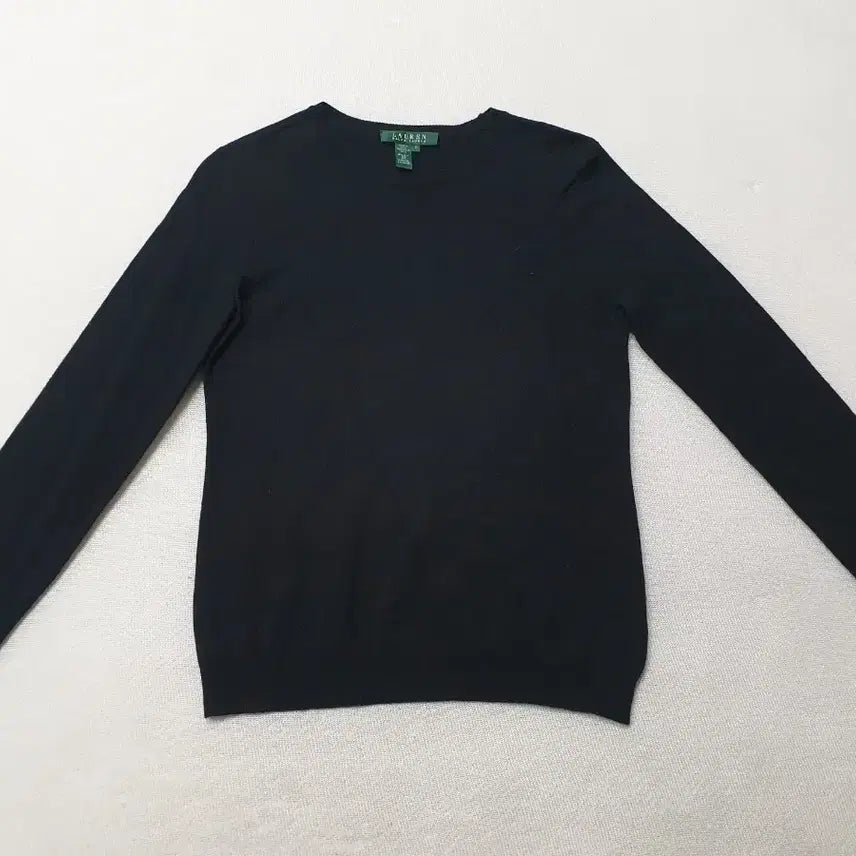 [BUNJANG] Polo Ralph Lauren Cashmere Blend Black Knit Top Women's 55 / 폴로 랄프로렌 캐시미어혼방 블랙 니트티 55 여성85