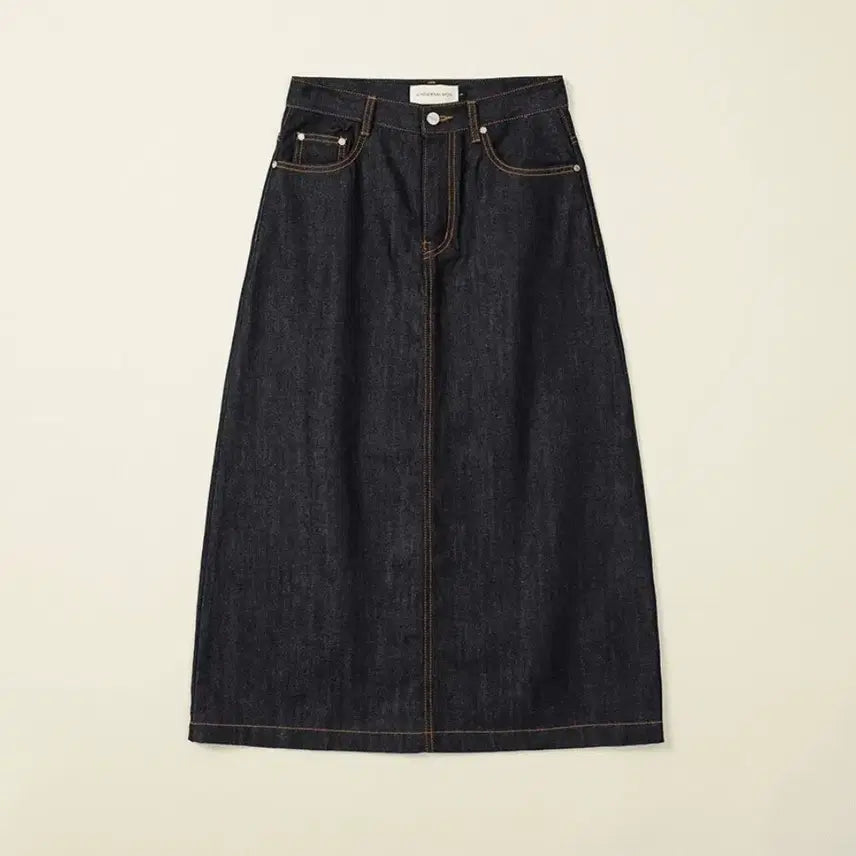 [BUNJANG] Kinder Salmon Denim Long Skirt / 킨더살몬 데님 롱스커트