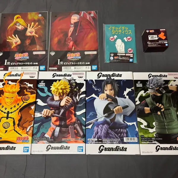 [BUNJANG] Naruto Grandista Opened Figures Set (4 Types) + Ichiban Shoji Lottery Sub-prizes (4 Types) Bundle Set / [일괄] 나루토 그란디스타 피규어 4종(개봉품) + 제일복권 하위상 4종