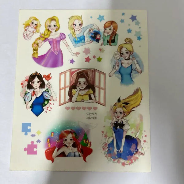 [BUNJANG] Disney Illustration Rinse Stickers / 디즈니 일러스트 린스 스티커