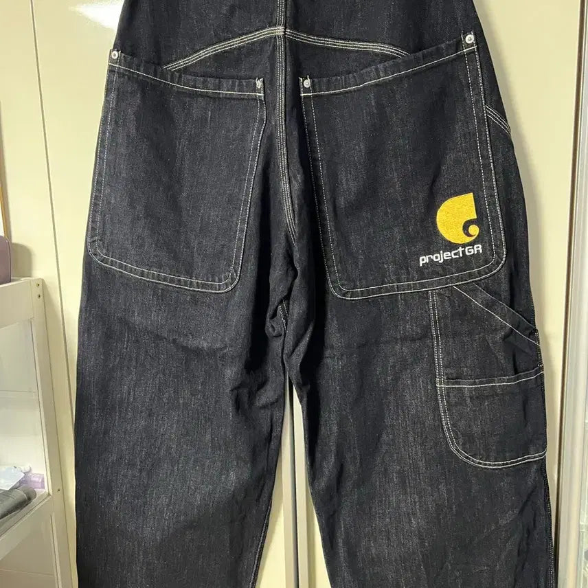 [BUNJANG] Project GR Retro Baggy Denim Pants Dark Navy / [1]프로젝트gr 레트로 배기 데님 팬츠 다크 네이비