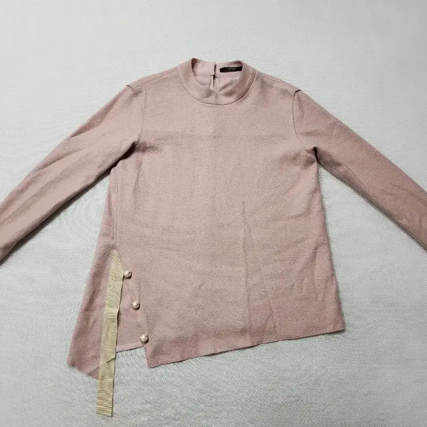 [BUNJANG] JILLSTUART Pink Pearl Detail Shirt Women's 90-95 / 질스튜어트 핑크색 진주 포인트 셔츠 여성90~95