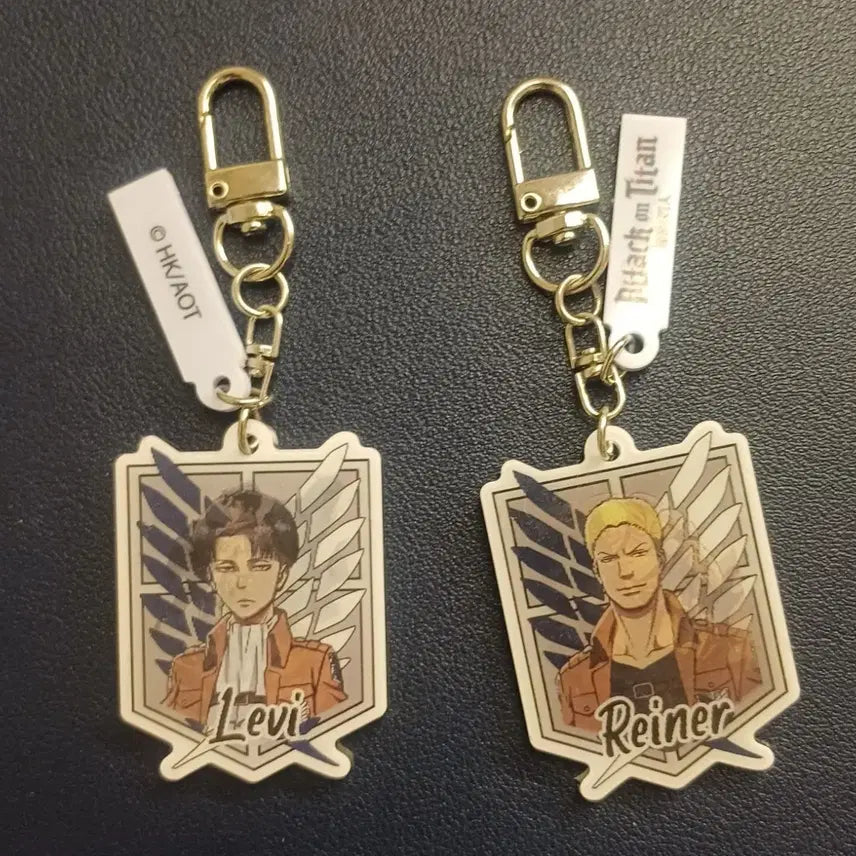 [BUNJANG] Attack on Titan Frank Burger Keychain - Levi & Reiner / 진격의 거인 프랭크버거 키링 리바이 & 라이너