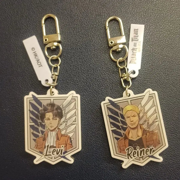 [BUNJANG] Attack on Titan Frank Burger Keychain - Levi & Reiner / 진격의 거인 프랭크버거 키링 리바이 & 라이너