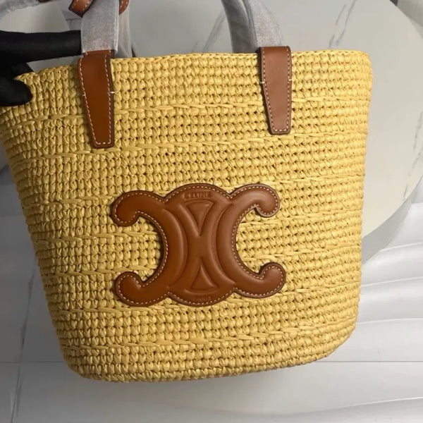 [BUNJANG] Celine Triomphe Raffia Tote Bag / 트리옹프 라피아 토트백