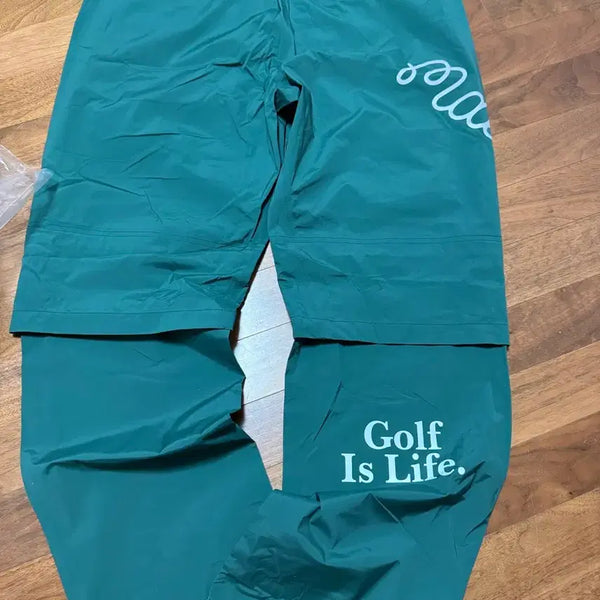 [BUNJANG] Malbon Golf Waterproof Rain Pants / 정품새제품 말본 골프 레인팬츠 33인치 85호 그린 블랙