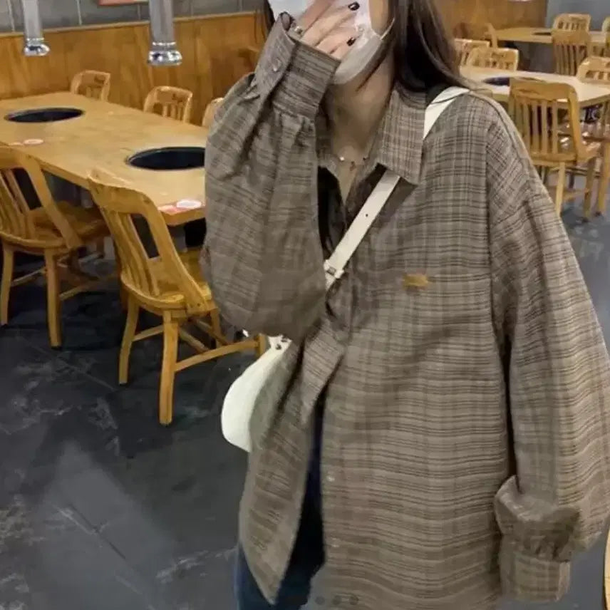[BUNJANG] Vintage Check Oversized Shirt XL / 박시핏 빈티지 체크 셔츠 xl
