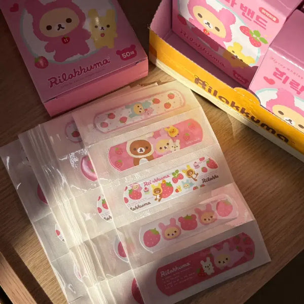 [BUNJANG] Rilakkuma Strawberry Band-Aid 50 Count / [새상품] 리락쿠마 밴드 반창고 50매입 스트로베리