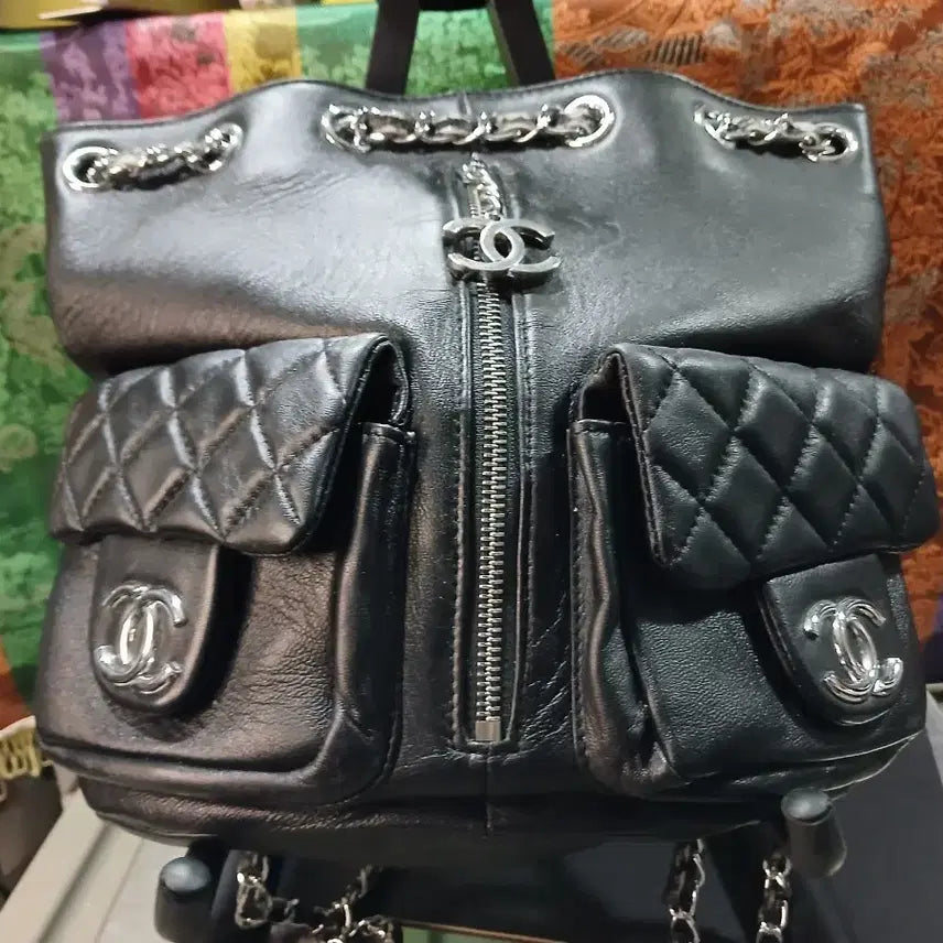 [BUNJANG] Chanel Quilted Backpack Black Lambskin / 샤넬 퀼팅 백팩 검정