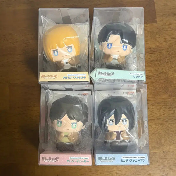 [BUNJANG] Attack on Titan My Melody Figure Bundle - Levi, Mikasa, Armin, Eren / 진격의거인 마이멜로이드 피규어 일괄 리바이 미카사 아르민 에렌