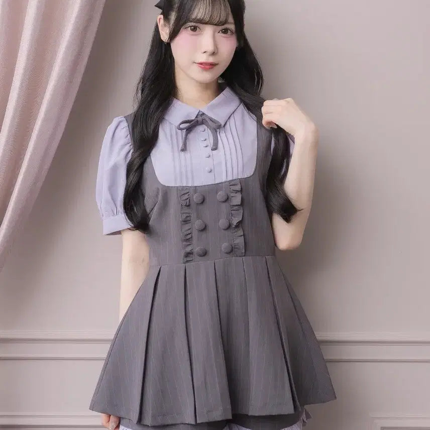 [BUNJANG] Fium Setup Yoke Convert Dolly Pleats Setup / 피움 셋업 요크 전환 돌리 플리츠 셋업