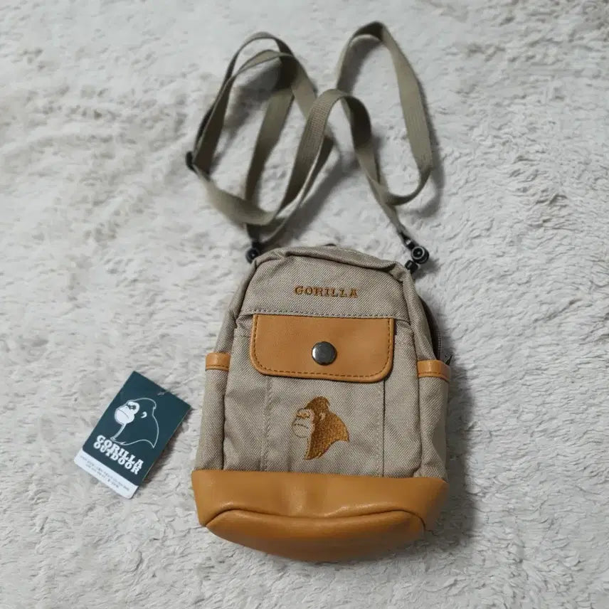 [BUNJANG] Gorilla Outdoor Mini Crossbag Beige / 고릴라 아웃도어 미니 크로스백 베이지