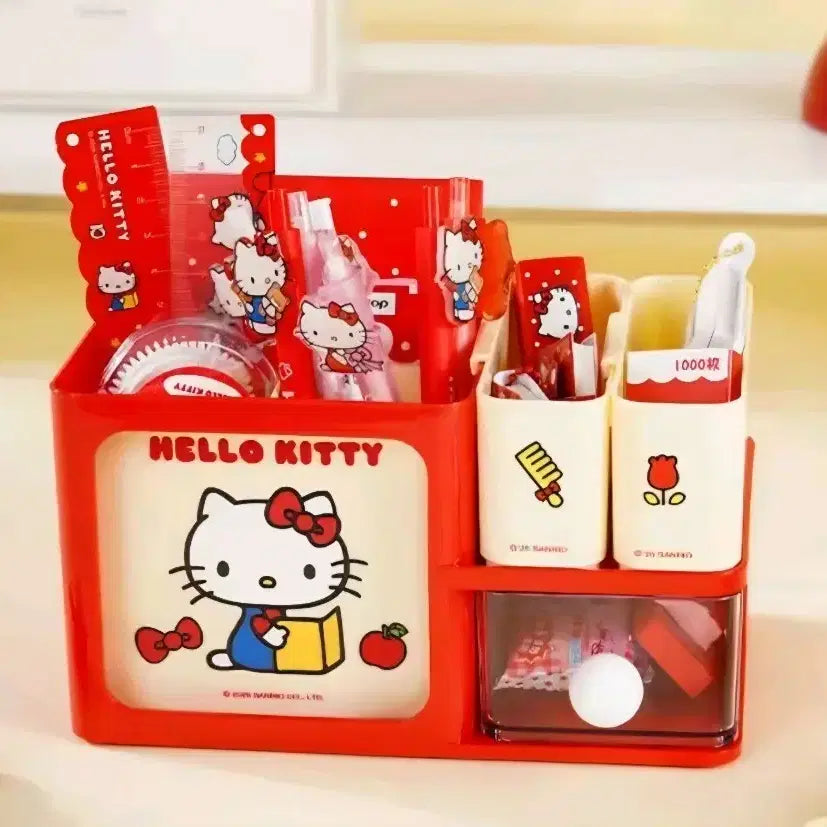 [BUNJANG] Hello Kitty Pencil Case and Pen Holder Organizer Box / 헬로키티 필통 연필꽂이 정리함 수납함 새상품