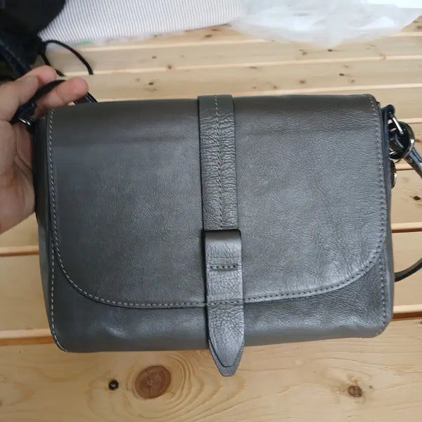 [BUNJANG] Genuine Leather Crossbody Bag / 천연 소가죽 가방.크로스백
