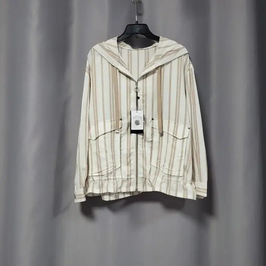 [BUNJANG] Georges Rech Striped Linen Hooded Jumper (New) / 조르쥬레쉬 스트라이프 린넨 후드점퍼 (새상품)