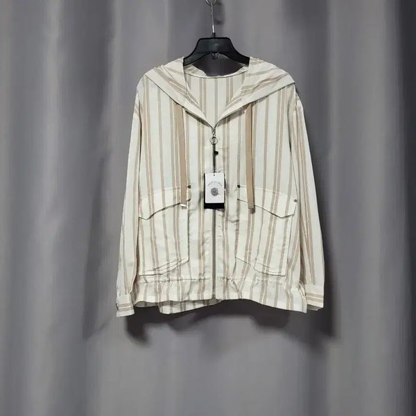 [BUNJANG] Georges Rech Striped Linen Hooded Jumper (New) / 조르쥬레쉬 스트라이프 린넨 후드점퍼 (새상품)