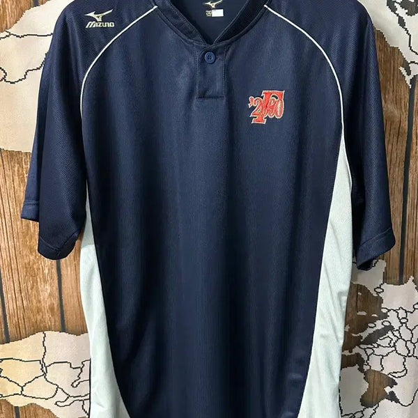 [BUNJANG] Mizuno Japan Fuchu Hiroshima 2000 Baseball T-Shirt Navy XL / 미즈노 일본판 Fuchu Hiroshima 2000 베이스볼 반팔 실측XL