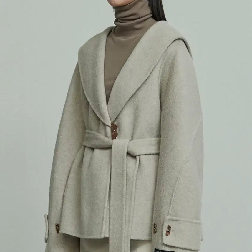 [BUNJANG] REI Angora Alpaca Blend Shawl Collar Coat Cream / 리이 ANGORA ALPACA BLEND SHAWL COLLAR COAT CREAM ,리이 앙고라 알파카 블렌드 코트