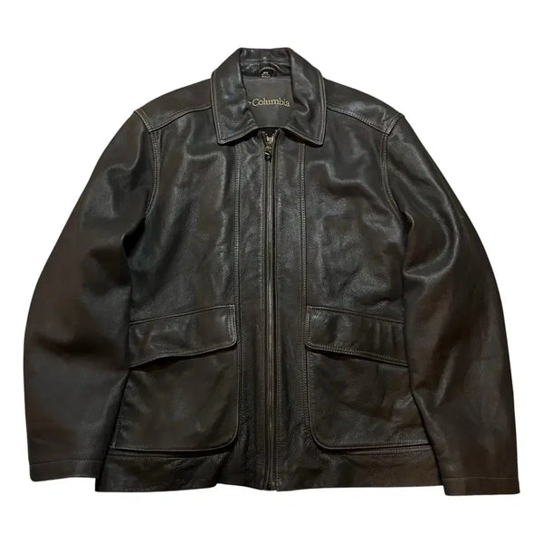 [BUNJANG] Columbia Leather Bomber Jacket / 컬럼비아 레더자켓