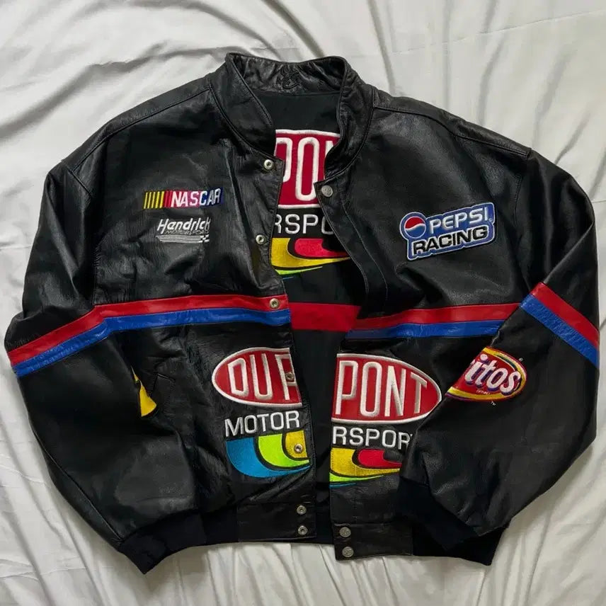 [BUNJANG] Jeff Hamilton Dupont Leather Racing Jacket L / 제프해밀턴 듀퐁 레이싱자켓