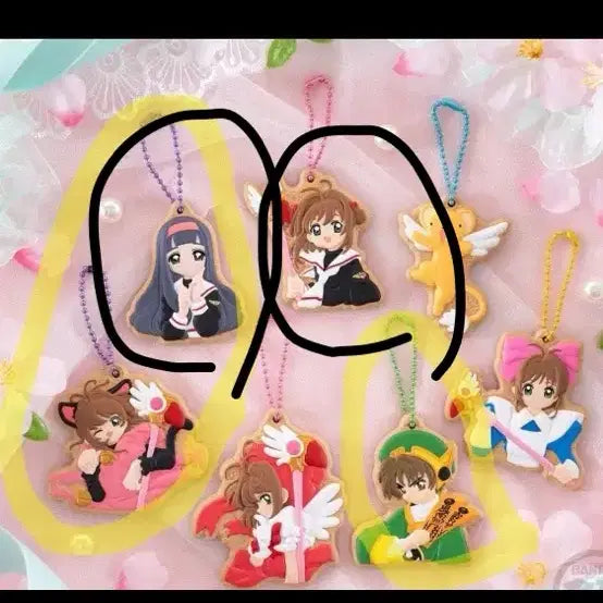 [BUNJANG] Cardcaptor Sakura Cookie Charm Keychain Bundle Set / 일괄) 카드캡터체리 쿠키 챰 키링