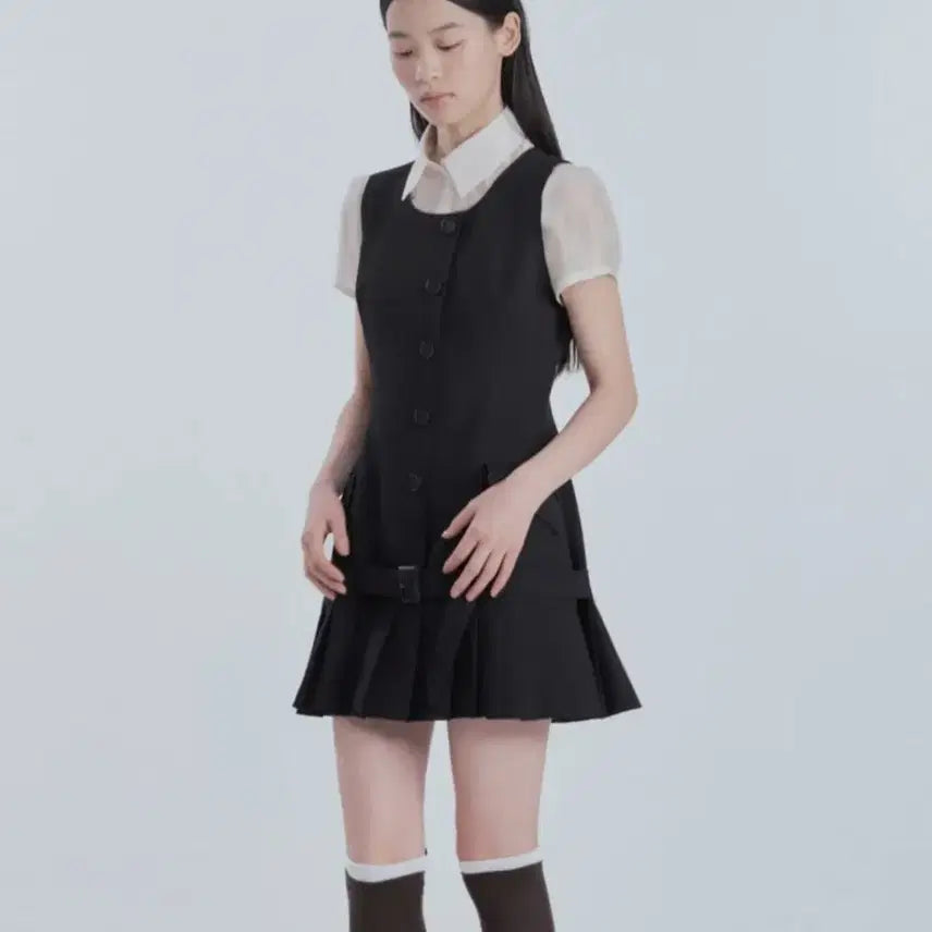 [BUNJANG] Maum Soléum Mini Dress Dark Navy / 마움솔레움 미니 원피스 다크네이비