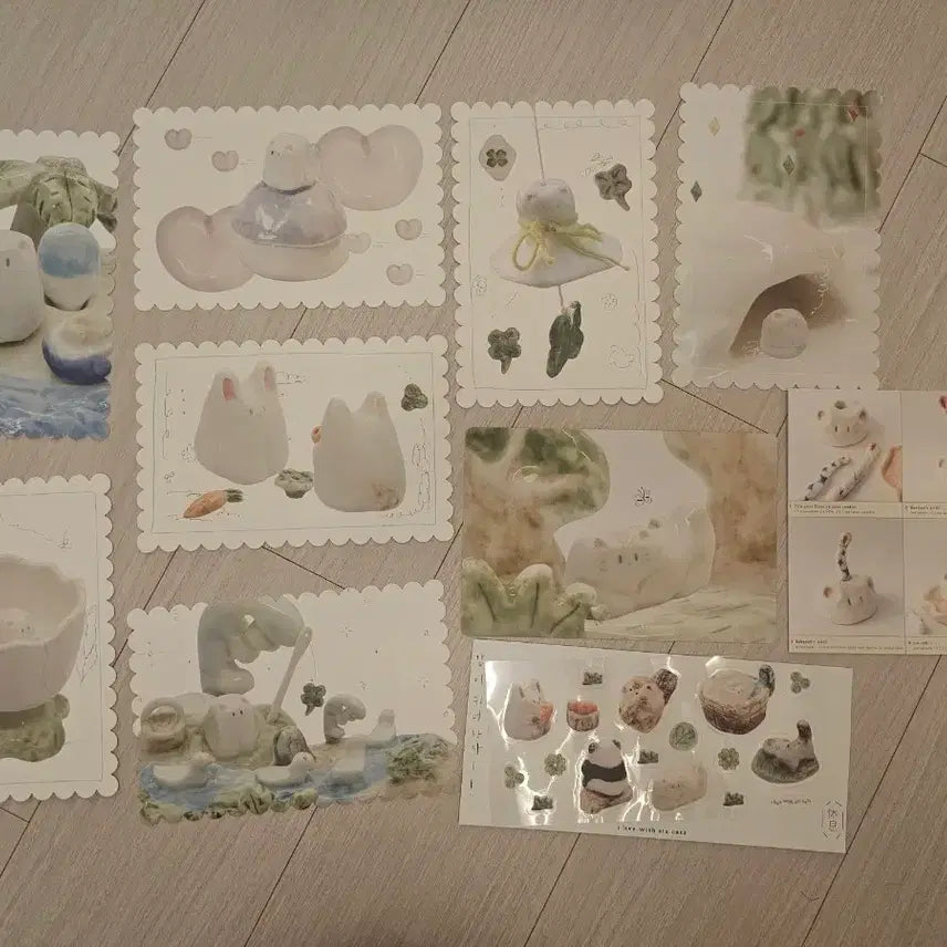 [BUNJANG] I Live With Six Cats Postcard & Sticker Bundle Set / 일괄) 아이리브위드식스캣츠 엽서 스티커