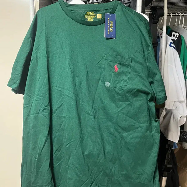 [BUNJANG] Polo Ralph Lauren Green Pocket T-Shirt / 폴로 랄프로렌 그린 포켓 반팔티