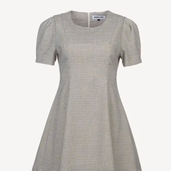 [BUNJANG] General Idea Puff Sleeve Tweed Dress M / [미착용/정품] 제너럴아이디어 퍼프소매 트위드 원피스 M