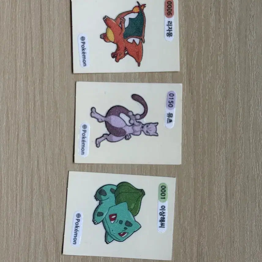 [BUNJANG] Pokemon Stickers (3 Types: Charizard, Mewtwo, Bulbasaur) / 띠부씰
