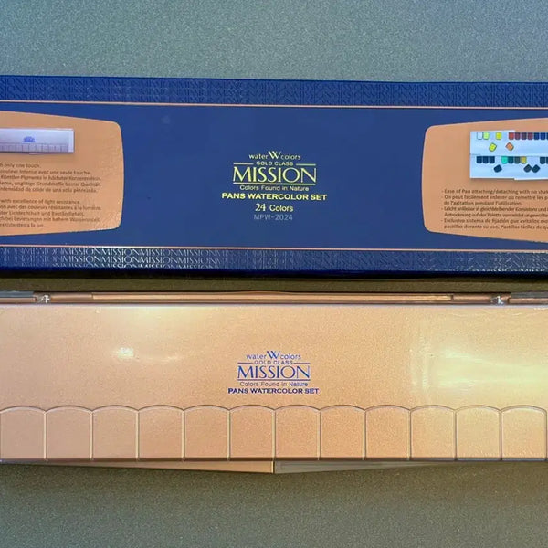 [BUNJANG] Mijello Mission Gold Class Solid Watercolor 24 Colors Set MPW-2024 / 미젤로 미션 골드클래스 고체 수채화 24색 MPW-2024