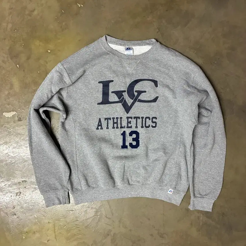 [BUNJANG] Russell Athletic LVC Athletics Grey Sweatshirt / 러셀 애슬레틱 LVC 애슬레틱스 13 그레이 스웨트셔츠