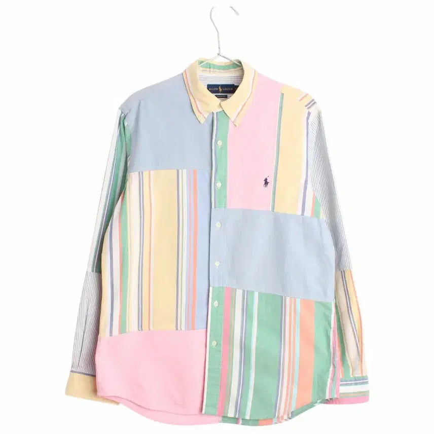 [BUNJANG] Polo Oxford Multi Stripe Shirt - Size M / M 폴로 옥스포드 멀티 스트라이프 셔츠