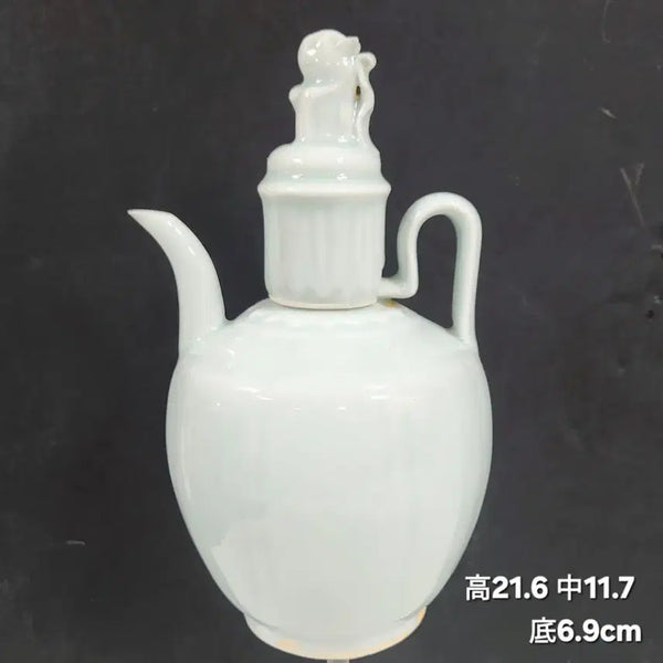 [BUNJANG] Song Dynasty Celadon Ware (Yingqing Glaze) Animal-Shaped Ewer / 중국도자기               송대 청백자(영청유)서수형 집호