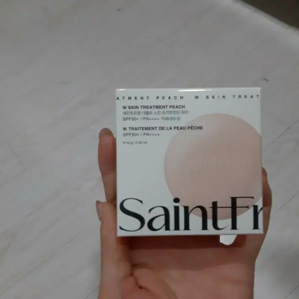 [BUNJANG] Saintfranc Skin Treatment Peach Cushion SPF50+ / 세인트프랑 스킨 트리트먼트 피치 쿠션 SPF50+