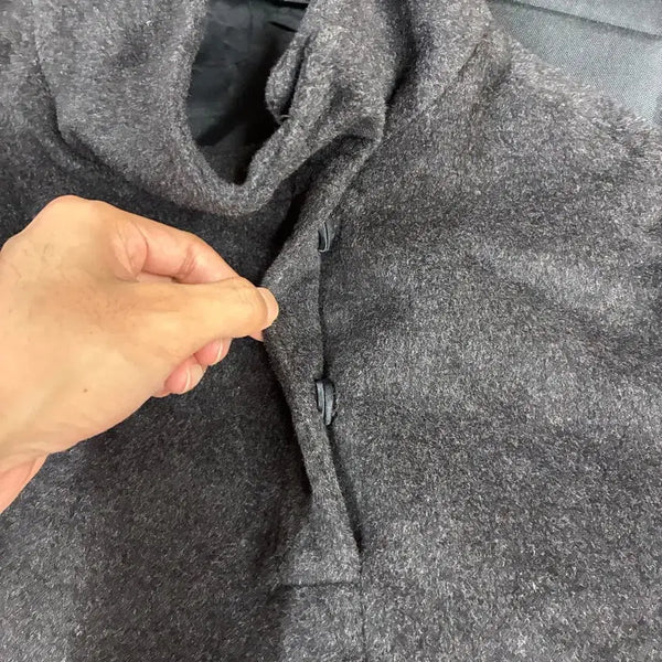 [BUNJANG] Theory Halyn Wool Angora Cashmere Drape Cape Coat / 띠어리 할린 울 앙고라 캐시고라 드레이프 케이프 코트