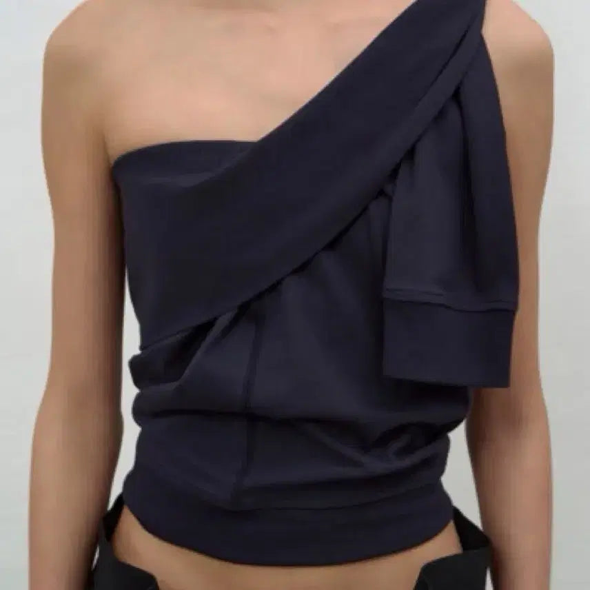 [BUNJANG] LCDC Bustier Detail Jersey Top Navy / LCDC bustier detail jersey top navy